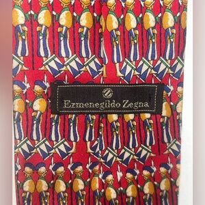 Ermenegildo Zegna Soldiers 100%‎ Silk Necktie/Tie Made in ITALY